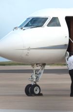 RIHANNA Landing in Barbados on a Private Jet from Los Angeles 12/23/2016