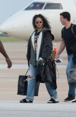 RIHANNA Landing in Barbados on a Private Jet from Los Angeles 12/23/2016