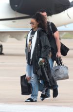 RIHANNA Landing in Barbados on a Private Jet from Los Angeles 12/23/2016