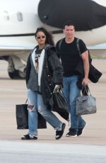 RIHANNA Landing in Barbados on a Private Jet from Los Angeles 12/23/2016