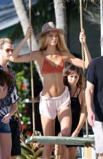 ROMEE STRIJD on the Set of VS Photoshoot in Miami 12/16/2016