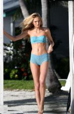 ROMEE STRIJD on the Set of VS Photoshoot in Miami 12/16/2016