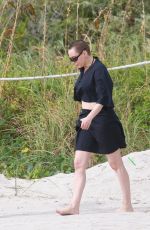 ROSE MCGOWAN on the Set of a Photoshoot in Miami 12/05/2016