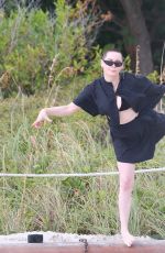 ROSE MCGOWAN on the Set of a Photoshoot in Miami 12/05/2016