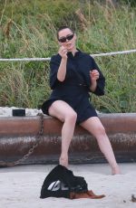 ROSE MCGOWAN on the Set of a Photoshoot in Miami 12/05/2016