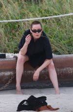 ROSE MCGOWAN on the Set of a Photoshoot in Miami 12/05/2016