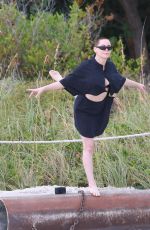 ROSE MCGOWAN on the Set of a Photoshoot in Miami 12/05/2016