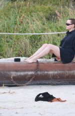 ROSE MCGOWAN on the Set of a Photoshoot in Miami 12/05/2016