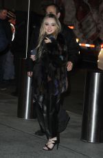 SABRINA CARPENTER Aarrives at Madison Square Garden in New York 12/09/2016
