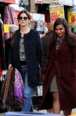 SANDRA BULLOCK and MINDY KALING on the Set of 