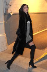 SARA SAMPAIO Leaves AOL Studios in New York 12/05/2016