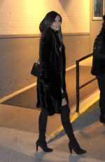 SARA SAMPAIO Leaves AOL Studios in New York 12/05/2016