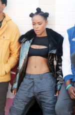 SERAYAH MCNEILL on the Set of Her New Music Video in West Hollywood 12/18/2016