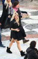 SHAKIRA on the Set of a Commercial in Barcelona 11/30/2016