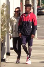 SHANINA SHAIK Out with Her Boyfriend in West Hollywood 12/17/2016