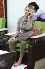 SHARON STONE at a Salon in Beverly Hills 12/06/2016