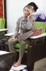 SHARON STONE at a Salon in Beverly Hills 12/06/2016