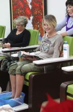 SHARON STONE at a Salon in Beverly Hills 12/06/2016