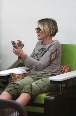 SHARON STONE at a Salon in Beverly Hills 12/06/2016
