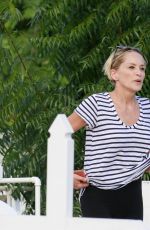 SHARON STONE Out and About in Saint Barthelemy 12/01/2016