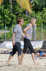 SHARON STONE Out and About in Saint Barthelemy 12/01/2016