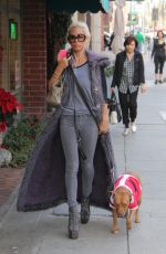 SHAUNA SAND Walks Her Dog Out in Beverly Hills 12/08/2016