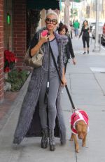 SHAUNA SAND Walks Her Dog Out in Beverly Hills 12/08/2016