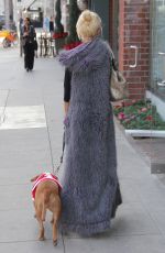 SHAUNA SAND Walks Her Dog Out in Beverly Hills 12/08/2016