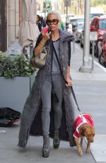 SHAUNA SAND Walks Her Dog Out in Beverly Hills 12/08/2016