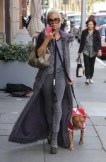 SHAUNA SAND Walks Her Dog Out in Beverly Hills 12/08/2016