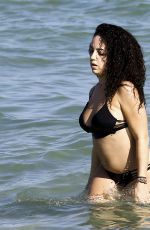 SHERA KERIENSKI in Black Bikini on the Beach in Miami 12/14/2016