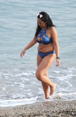 SOPHIE KASAEI in Bikini at a Beach in Dubai 12/22/2016