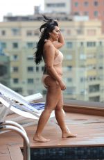 SOPHIE KASAEI in Bikini at Rooftop Pool in Dubai 12/17/2016