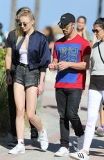 SOPHIE TURNER and Joe Jonas Out in Miami 12/30/2016