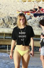 SUKI and IMMY WATERHOUSE on the Beach in Barbados 12/23/2016