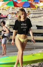 SUKI and IMMY WATERHOUSE on the Beach in Barbados 12/23/2016