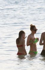 SUKI, IMMY and ELIZABETH WATERHOUSE in Bikinis on the Beach in Barbados 12/25/2016