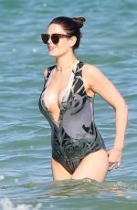 SUSIE AMY in Swimsuit at a Beach in Miami 12/28/2016