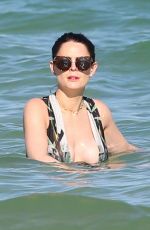 SUSIE AMY in Swimsuit at a Beach in Miami 12/28/2016