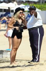 TALLIA STORM at a Beach in Barbados 12/28/2016