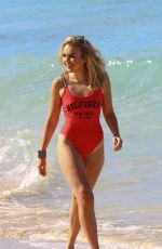 TALLIA STORM in Baywatch Swimsuit on the Beach in Barbados 12/29/2016 x12