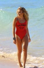 TALLIA STORM in Baywatch Swimsuit on the Beach in Barbados 12/29/2016 x12