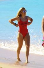 TALLIA STORM in Baywatch Swimsuit on the Beach in Barbados 12/29/2016 x12