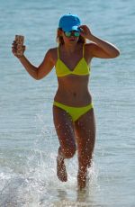 TALLIA STORM in Yellow Bikini at a Boat in Barbados 12/26/2016