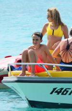 TALLIA STORM in Yellow Bikini at a Boat in Barbados 12/26/2016