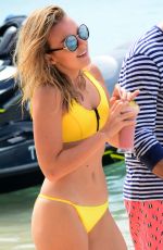 TALLIA STORM in Yellow Bikini at a Boat in Barbados 12/26/2016