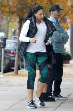 TAMERA MOWRY Leaves a Gym in Los Angeles 12/21/2016