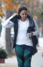 TAMERA MOWRY Leaves a Gym in Los Angeles 12/21/2016