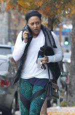 TAMERA MOWRY Leaves a Gym in Los Angeles 12/21/2016