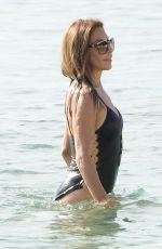 TERRI SEYMOUR in Swimsuit on the Beach in Barbados 12/24/2016